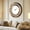 Brown, variant on LUVODI 32 inch Rround Crushed Diamond Wall Clock Silver Beveled Mirrored Clock for Wall Living Room Decor