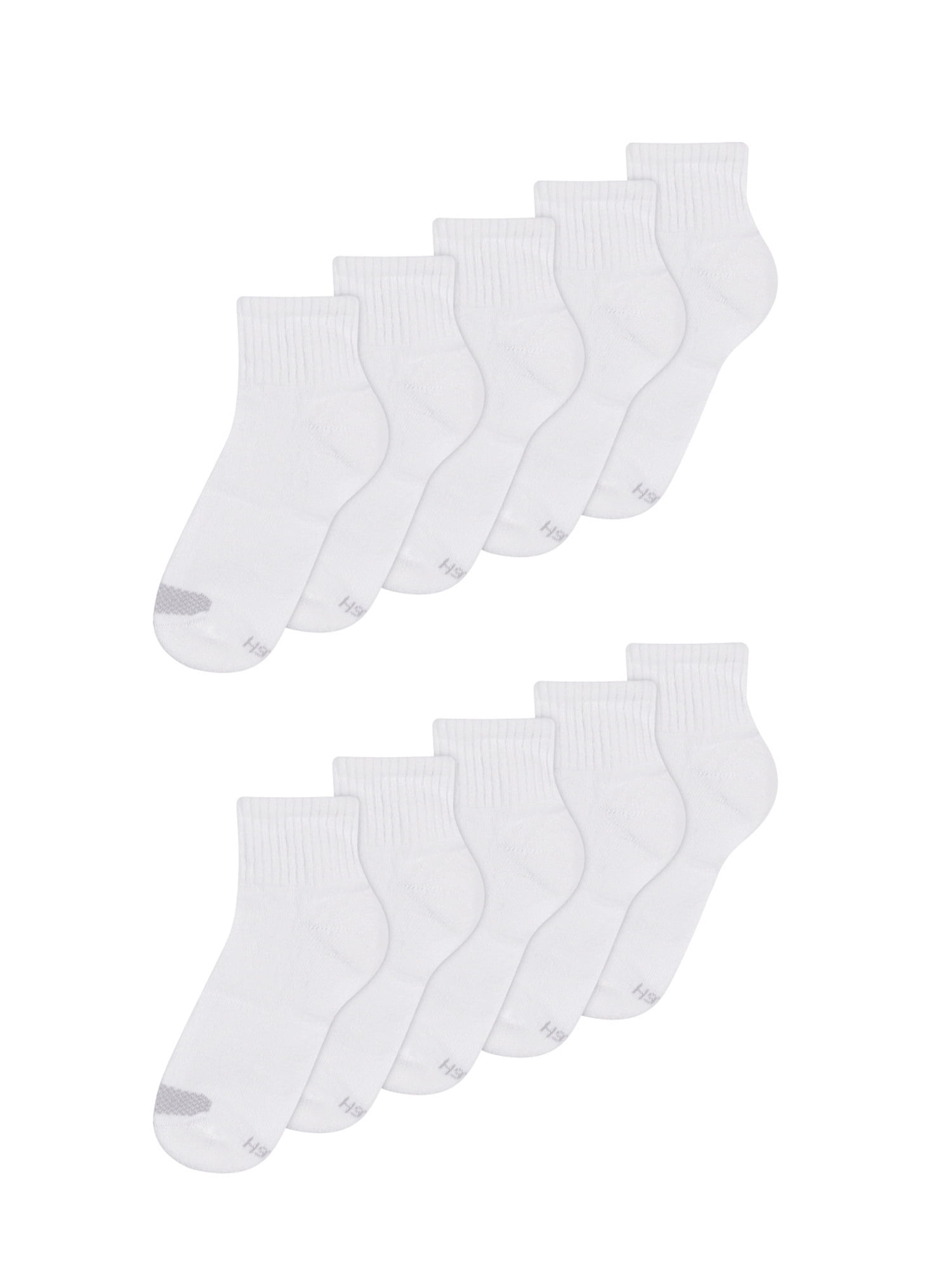 Hanes Women's 10-Pair Value Pack Low Cut Socks Shoe Size 5-9