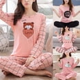 thumbnail image 1 of Travelwant Conjunto de pijama de manga larga de algodón para mujer Conjunto de pijama para mujer - Camisa de manga larga y pantalones de pijama Conjunto de ropa de estar por casa, 1 of 3