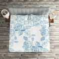 thumbnail image 2 of Ambesonne Spring Quilted Coverlet 3 Pcs, Floral Dreamy Branch, King Size, Soft Blue White, 2 of 2