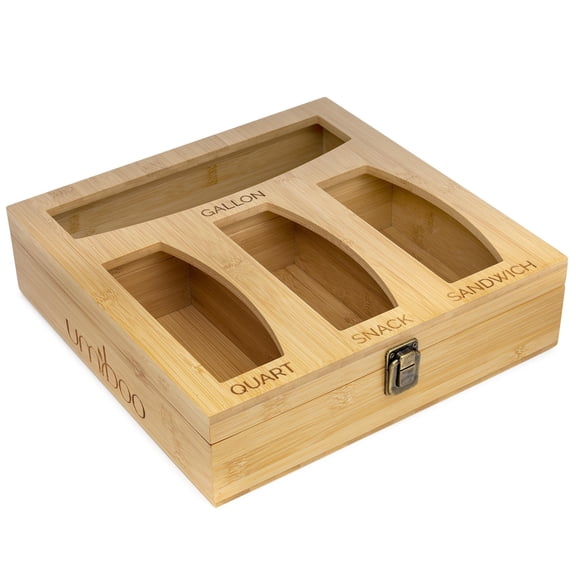 Umiboo Bamboo Bag Storage Organizer with Hinge