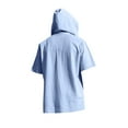 thumbnail image 6 of Mens Short Sleeve Hoodies Lightweight Breathable Deep V Neck Hooded T-Shirt Casual Summer Cotton Linen Shirt, 6 of 9