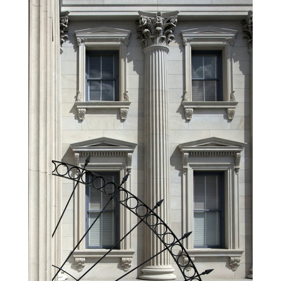 Print: Exterior Window Detail, U.S. Custom House, Charleston, South