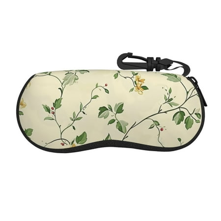 

Botanical-themed wallpaper with vine design Soft with Carabiner Hook Zipper for Sunglasses Eyeglass