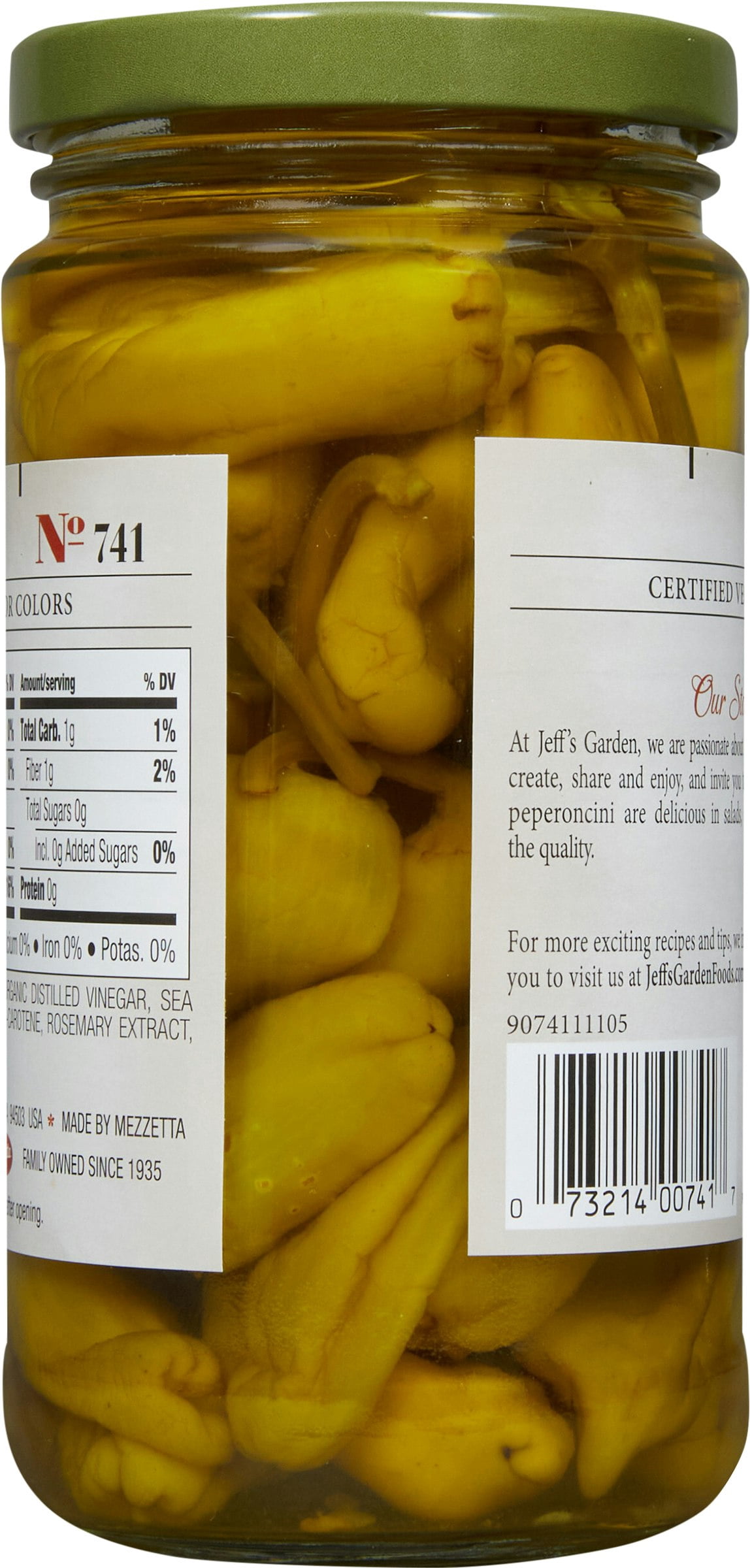 Jeff's Garden Whole Greek Peppers 12 oz (Pack of 6)
