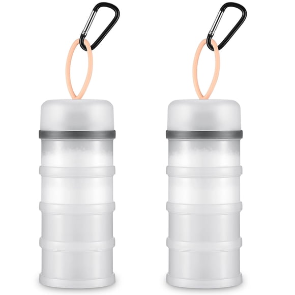 Envase de proteína en polvo Baderke 4, apilable, 4 x 100 ml, blanco