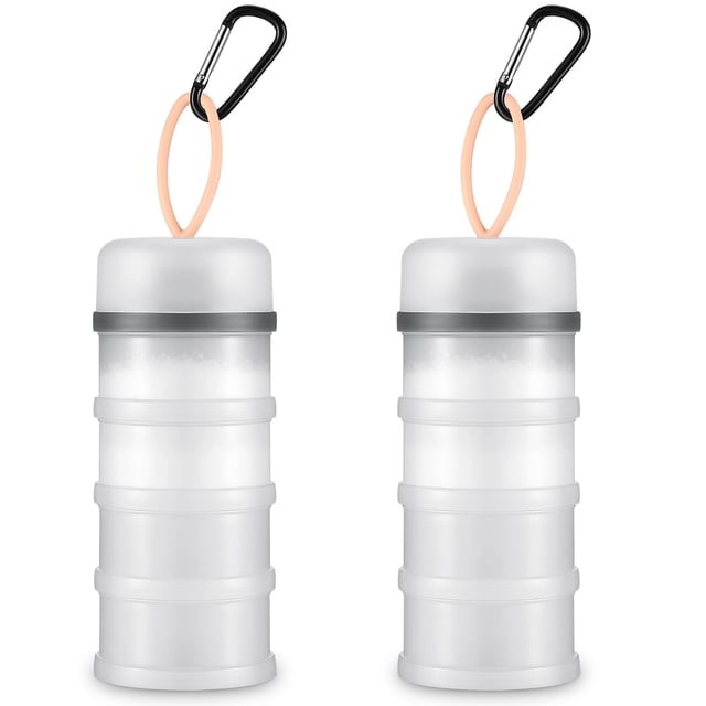 Envase de proteína en polvo Baderke 4, apilable, 4 x 100 ml, blanco