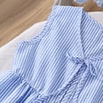 thumbnail image 6 of Big Girls 2-Piece Summer Outfit Set Striped Solid Color Vest Top with Waist Tie and Casual Pants Outfits Size 15-16T, 6 of 9