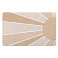 thumbnail image 1 of Non-Slip Retro Sun Boho Bath Mat - Colorful Half Circle, Soft Water Absorbent Fiber for Quick Drying, Cute Semi Round Rainbow Rug for Shower Room, Adds Charm to Your Bathroom, 20x32 inch, 1 of 5
