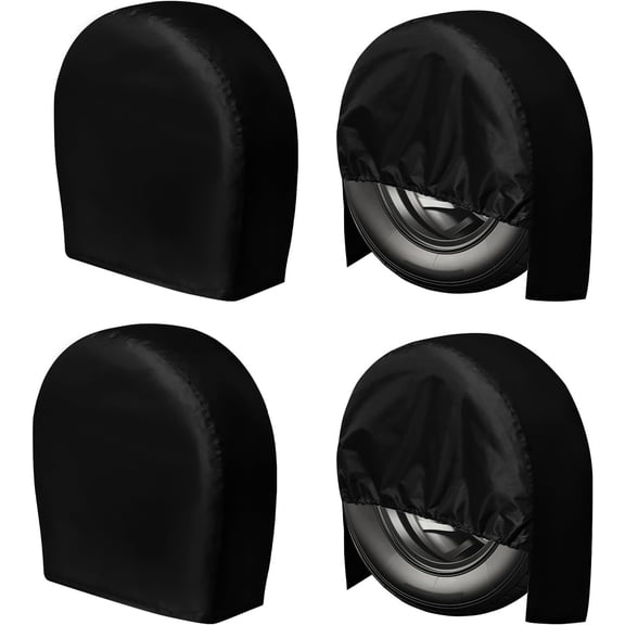 Waterproof Dual-Axle Tire Cover 27"-30" 2 Packs, Gray, UV Resistant Trailer Wheel Covers for Camper, SUV, Jeep, Trucks, Trailers and RV