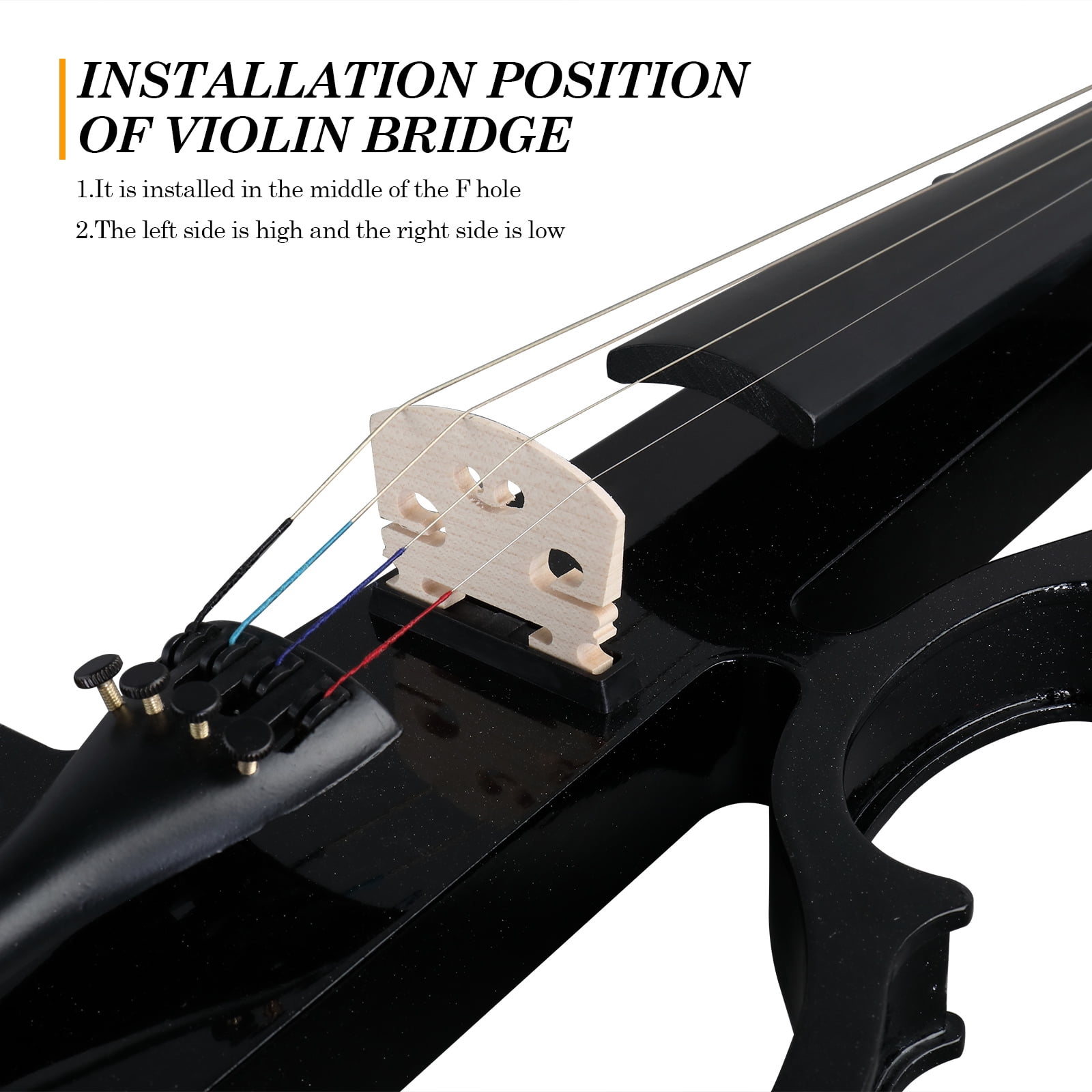 Ktaxon Full Size Electric Violin, 4/4 Acoustic Silent Electric Violin for Beginner Adults Teens with Case, Black