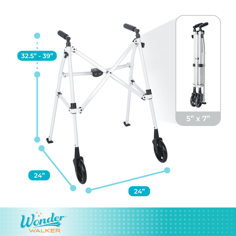Able Life Space Saver Walker, Lightweight Folding, Adult