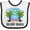 White and Black, variant on Inktastic Summer Vacation in Delray Beach Boys or Girls Baby Bib