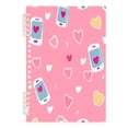 thumbnail image 7 of FORMRS 1-Subject Spiral Notebook 8" x 5" College Ruled 60 Refillable Sheet A5 Hard Cover, 2 Pack, Love Connection, 7 of 7