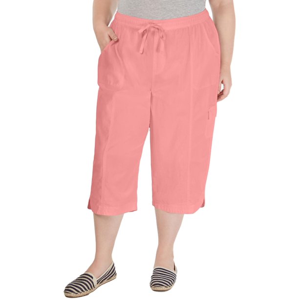 Karen Scott - Karen Scott Womens Plus EDNA Cotton Pull On Capri Pants ...