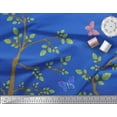 thumbnail image 2 of Soimoi Blue Rayon Fabric Insect & Tree Panel Print Fabric by The Yard 42 Inch Wide, 2 of 3