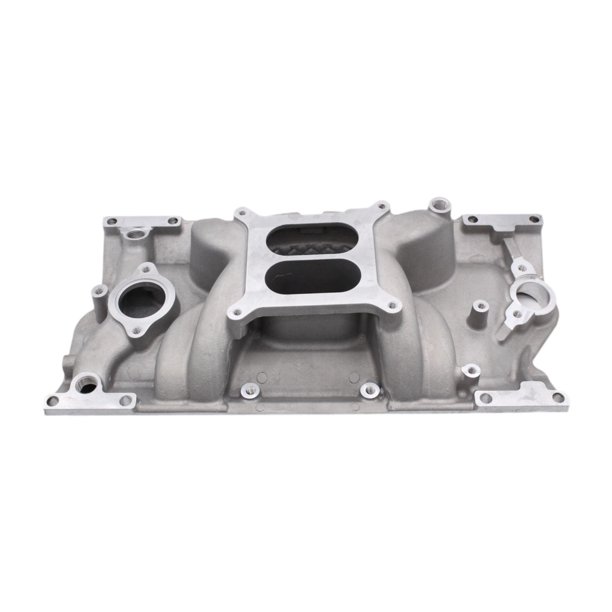 Tubo de admisión,Tubo De Admision SBC Aluminio Doble Plano,DM-3202H|motor Piezas de motores automotrices,Accesorio del de admisión de alto rendimiento,Inactivo 6,500 Fácil de usar