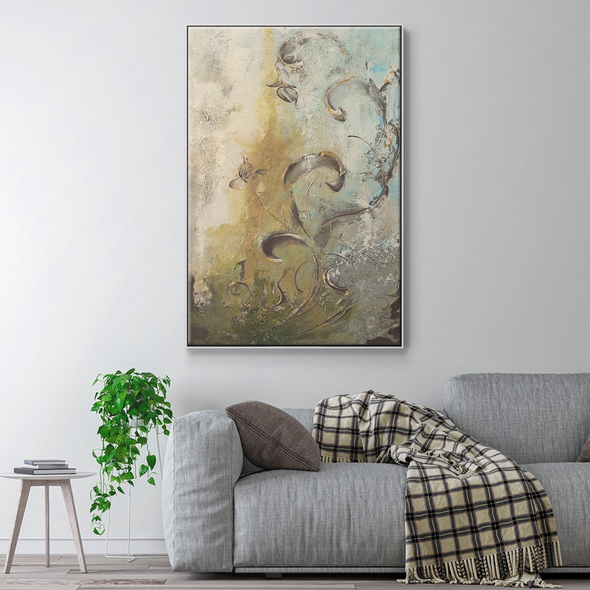 Enchanted Garden I Framed Premium Gallery Wrapped Canvas - Ready to Hang - 25 x 37 - White Floating Frame