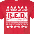 thumbnail image 4 of Inktastic On Fridays We Wear R.e.d. Remember Everyone Deployed T-Shirt, 4 of 5