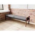 thumbnail image 4 of Pemberly Row Waiting Reception 3 Seat Bench Wood Frame in Black, 4 of 5