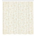 thumbnail image 3 of Ambesonne Ivory Shower Curtain, Baroque Blooms, 69"Wx84"L, Cream, 3 of 3