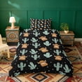 thumbnail image 2 of Erosebridal Cute Highland Cow Twin Bedding for Kids, Rustic Lodge Cabin Duvet Cover Set, Black Reversible 2pcs, 1 Duvet Cover and 1 Pillowcase (No Comforter), 2 of 6