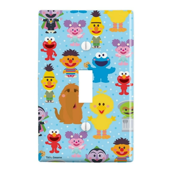Sesame Street Cute Characters Pattern Plastic Wall Decor Toggle Light Switch Plate Cover