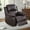 Dark Coffee1, variant on Gewnee Manual Recliner Chair, Overstuffed Faux Leather Single Sofa for Living Room Bedroom,Black