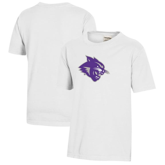 Youth  White Abilene Christian University Wildcats Logo Comfort Wash T-Shirt