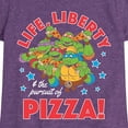 thumbnail image 3 of Teenage Mutant Ninja Turtles - Life Liberty Pursuit Of Pizza - Toddler & Youth Girls Short Sleeve Tee, 3 of 5