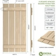 thumbnail image 2 of Ekena Millwork 23 1/2"W x 90"H Rustic Four Board Spaced Board-n-Batten Sandblasted Faux Wood Shutters (Per Pair), Primed Tan, 2 of 11