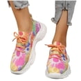 thumbnail image 3 of AUDeals Women Travel Walking Shoes - Lightweight Breathable Mesh Sneakers for Casual Trips and Everyday Motion (Orange, 7), 3 of 8