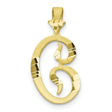 10k Yellow Gold Grooved Initial Monogram Name Letter C Pendant Charm Necklace Fine Jewelry For Women Gift (Best Yellow Lab Names)