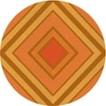 thumbnail image 1 of Ahgly Company Machine Washable Indoor Round Transitional Orange Red Orange Area Rugs, 6' Round, 1 of 7