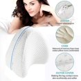 thumbnail image 2 of Memory Foam Leg Pillow Orthopaedic Firm Back Hips And Knee Support Cushion New, 2 of 5