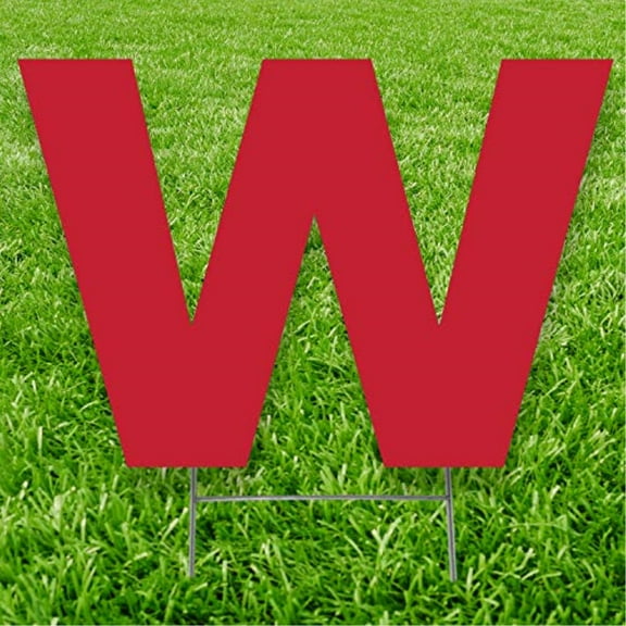 Red Letter W 20 inches tall