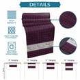 thumbnail image 6 of Purple Plaid Table Runner 90 Inches, Live Love Laugh Text Star Love Heart Bed Runner Dresser Scarves Tabletop for Indoor Outdoor Parties/Ceremony/Banquet, 13" x 90", 6 of 9