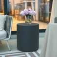 thumbnail image 2 of Elementi Rome Side Table Set of 2 Indoor Outdoor Patio Tables Outdoor Furniture Coffee Table Set End Table Living Room Furniture Bedside Tables Nightstand Accent Tables Concrete, Slate Black - Round, 2 of 6