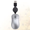 thumbnail image 2 of EeaseMX Creative USB por cable Mini Telescópico Ratón computadora portátil Mouse Ratón portátil (Plata), 2 of 7
