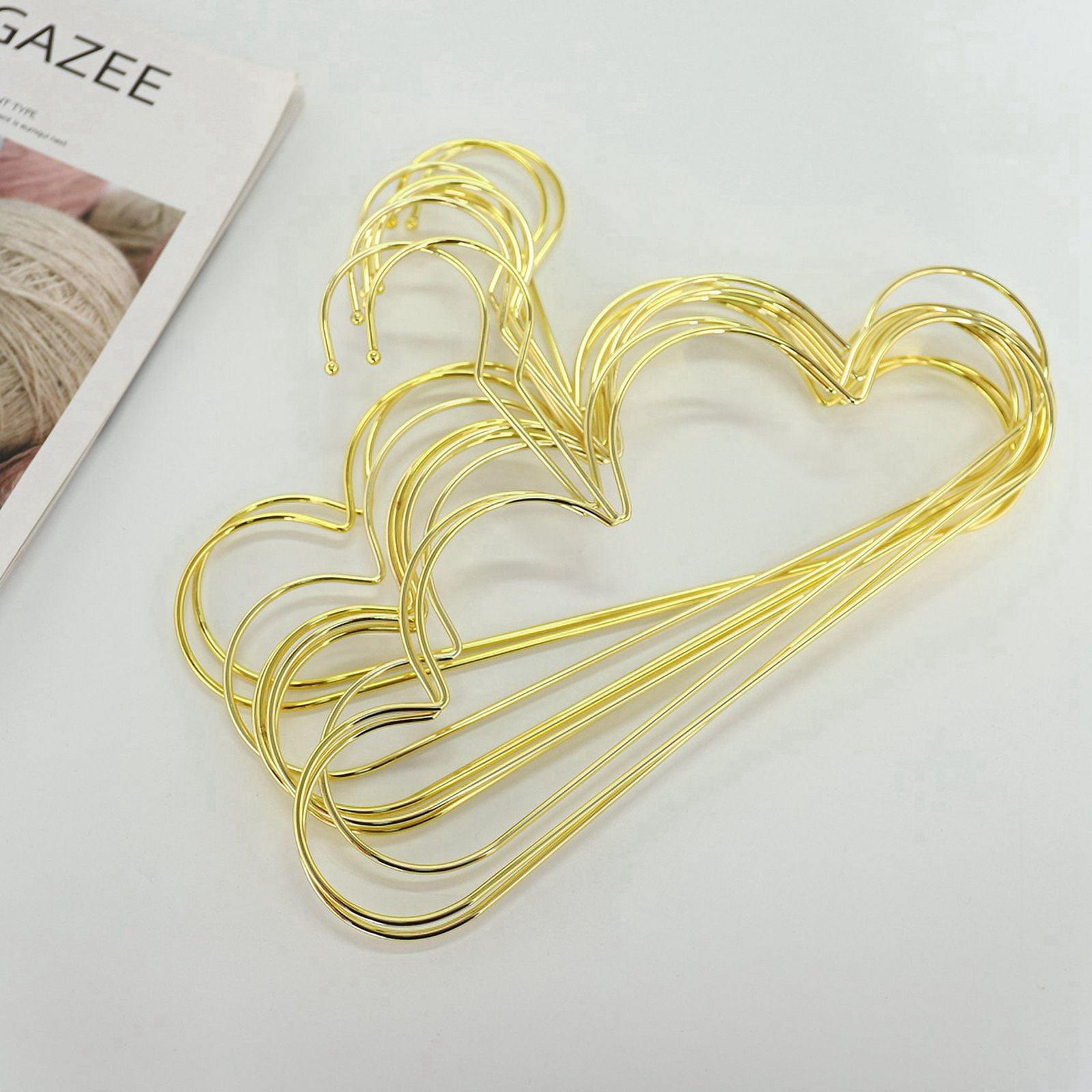 30Pcs Hangers Non Slip Metal Toddlers Clothes Hanger Golden Kids Cloud Shape Coat Hanger Clothing Storage Organizer Rack
