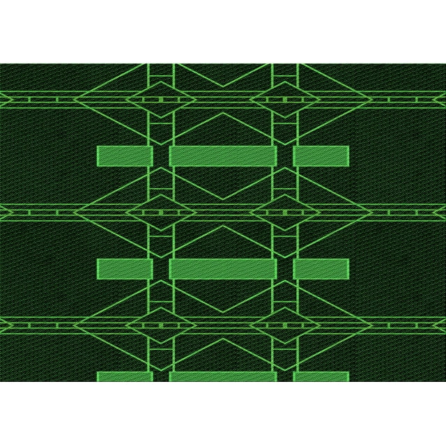 Ahgly Company Tapis Rectangulaire Lavable en Machine Intérieur Vert Transitionnel, 5 Pieds x 7 Pieds