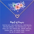 thumbnail image 2 of Anavia Maid of Honor Necklace Gift, Maid of Honor Sister Gift, Maid Of Honor Card for Girls, Wedding Gifts Jewelry Necklace-[Rose Gold Mini Crystal Heart, Blue-Purple Gift Card], 2 of 3