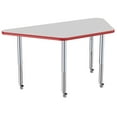 thumbnail image 4 of ECR4Kids 30in x 60in Trapezoid Everyday T-Mold Adjustable Activity Table Grey/Red/Silver - Super Leg, 4 of 8