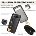 thumbnail image 2 of Compatible Google Pixel 8 Pro Case with Stand & Strap,Shockproof PU Leather Cover with Anti-Lost Detachable Lanyard Protector Case for Pixel 8 Pro Phone Case Ring,Pixel 8 Pro Leather Case Black, 2 of 14