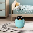 thumbnail image 5 of Oliegs Heated Blanket Cartoon Penguin Plastic Trash Can With Lid Bedroom Large Capacity Wastebasket Storage Container For Home Kitchen Dressing Off Ice Kids Bedroom Chocolate, 5 of 5
