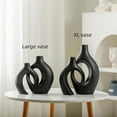 thumbnail image 4 of Nobrand Ceramic Vase Set of 2, White Decorative Ceramic Vases for Home, 4 of 4