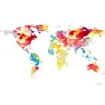 thumbnail image 2 of Loreth, Lanie 24x17 White Modern Wood Framed Museum Art Print Titled - Spring Map I, 2 of 4