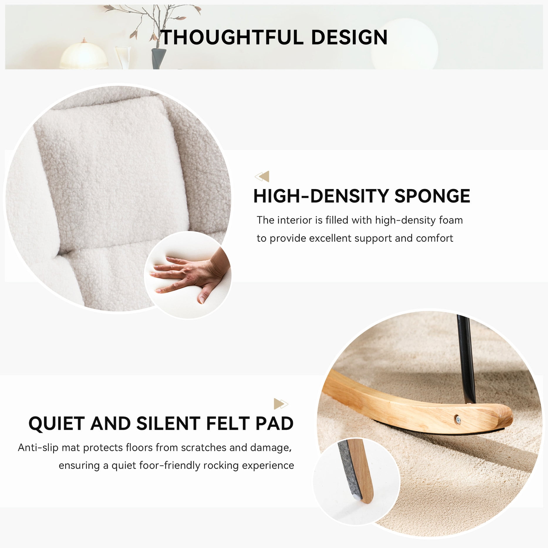 Easy - to - Assemble Design - Practical Glider Chair for Indoor Spaces