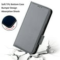 thumbnail image 2 of Galaxy Z Fold4 Wallet Case and Cover with Card Slots, Allytech Lychee Pattern PU Leather Flip Anti-Scratch Magnetic Closure Kickstand Case for Samsung Z Fold 4 5G 2022, Gray, 2 of 5