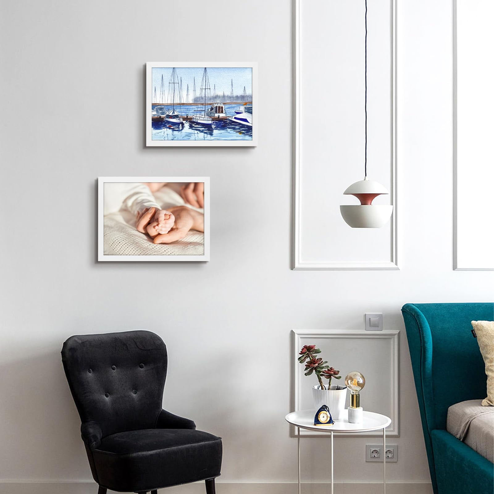 Golden State Art A3 11.7x16.5 Inch Picture Frames with Plexiglass, White, Set of 2